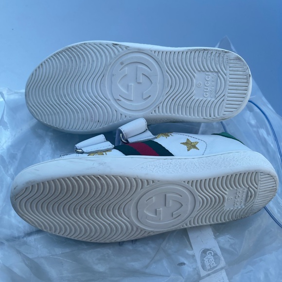Gucci Kids Ace sneakers white strap Star bee 29/ 7 - Picture 13 of 13